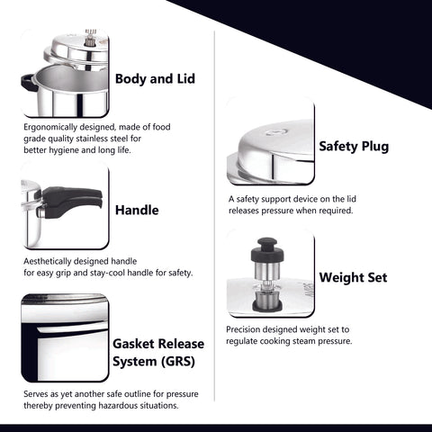 AVIAS RIARA TRIPLY PRESSUER COOKER features