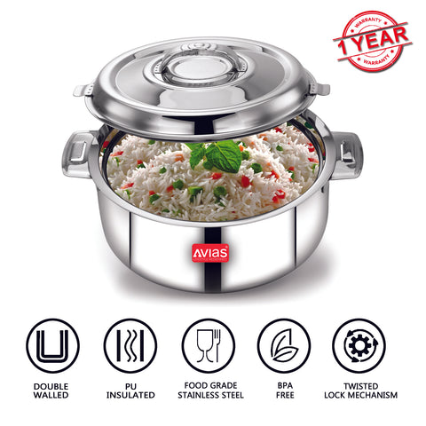 Avias AVISTAR casserole hot box features