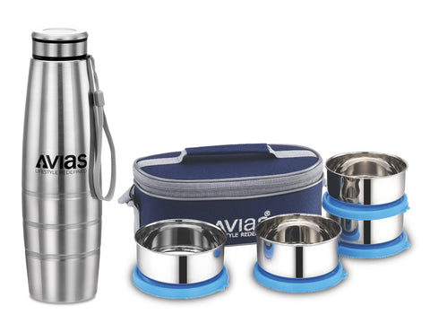 Avias Lunch box and water bottle office combo