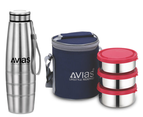 Avias Students combo - water bottle and lunch box