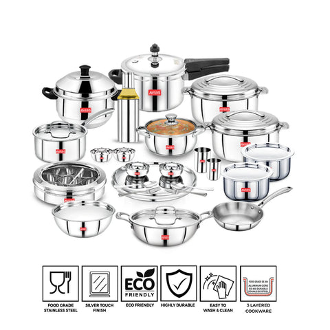 Avias stainless steel kitchenware set, features, usability, eco friendly
