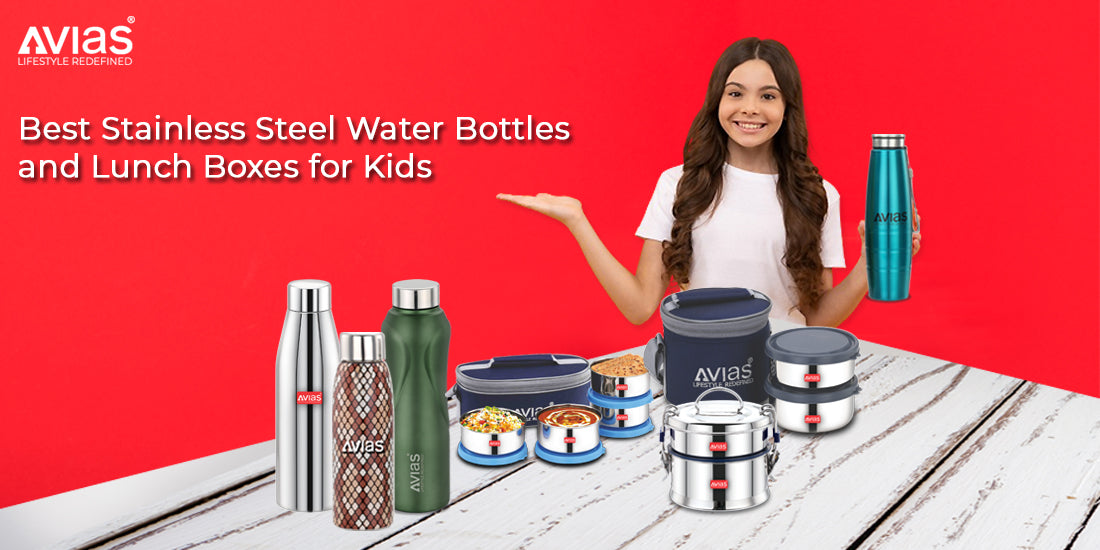 Best Avias Stainless Steel Water Bottles and Lunch Boxes for Kids