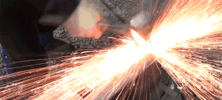 casting iron in factory