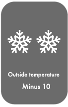 Outside temperature Minus 10 degrees