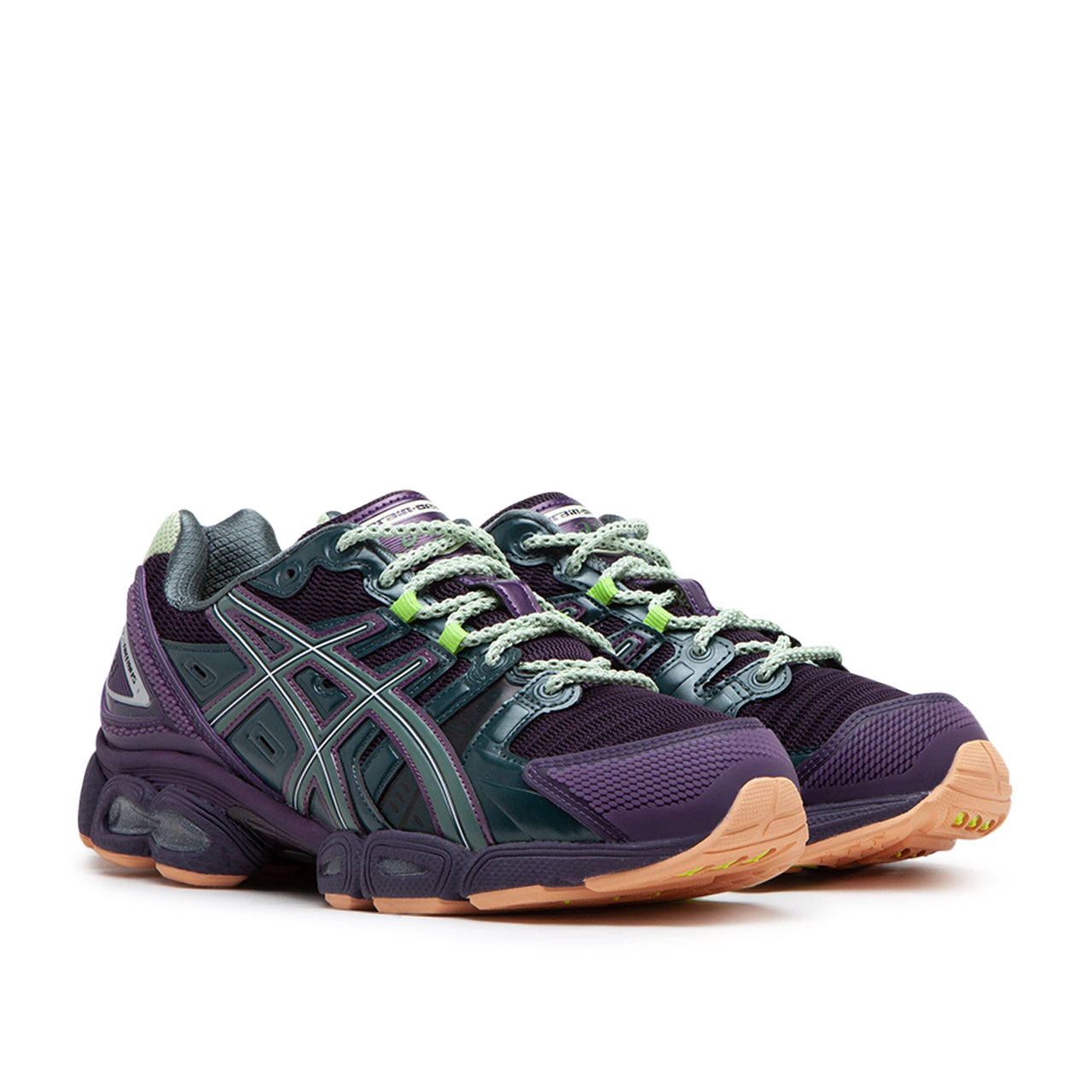 asics purple and green