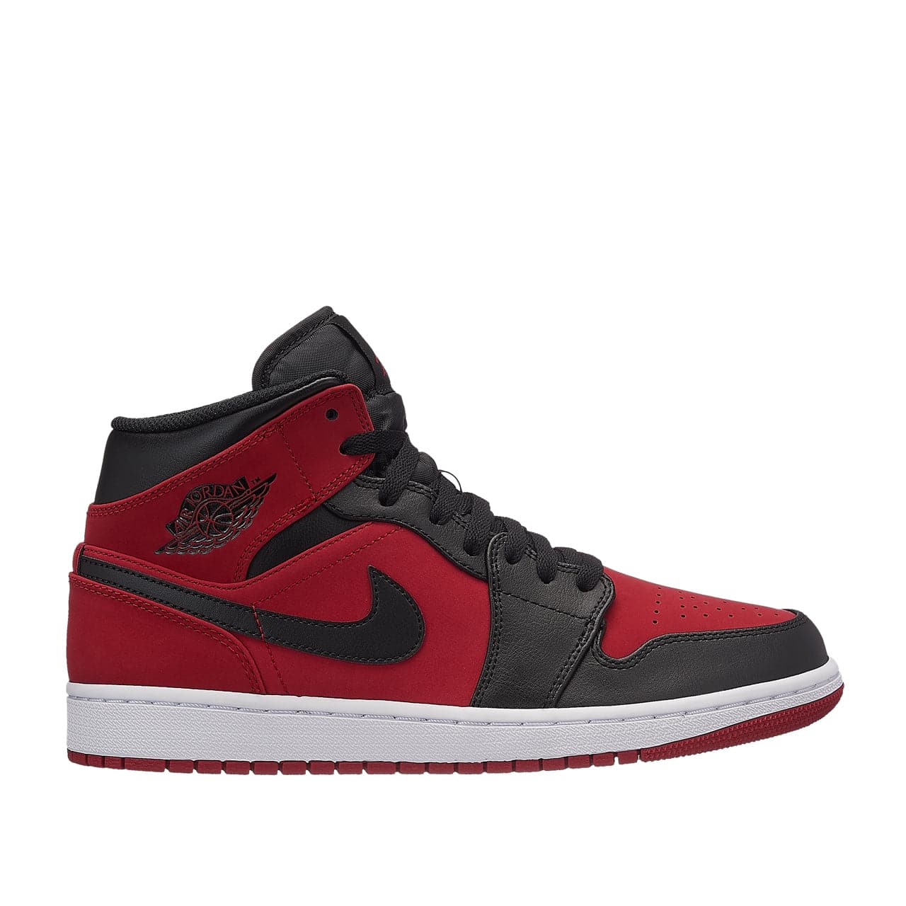 air jordans 1 mid red and black