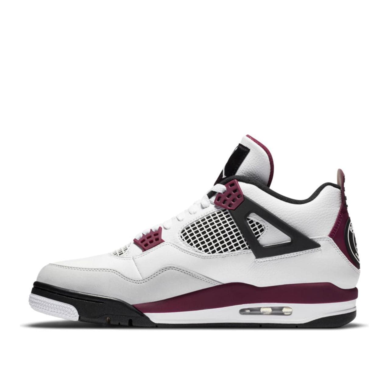 burgundy and white jordan 4