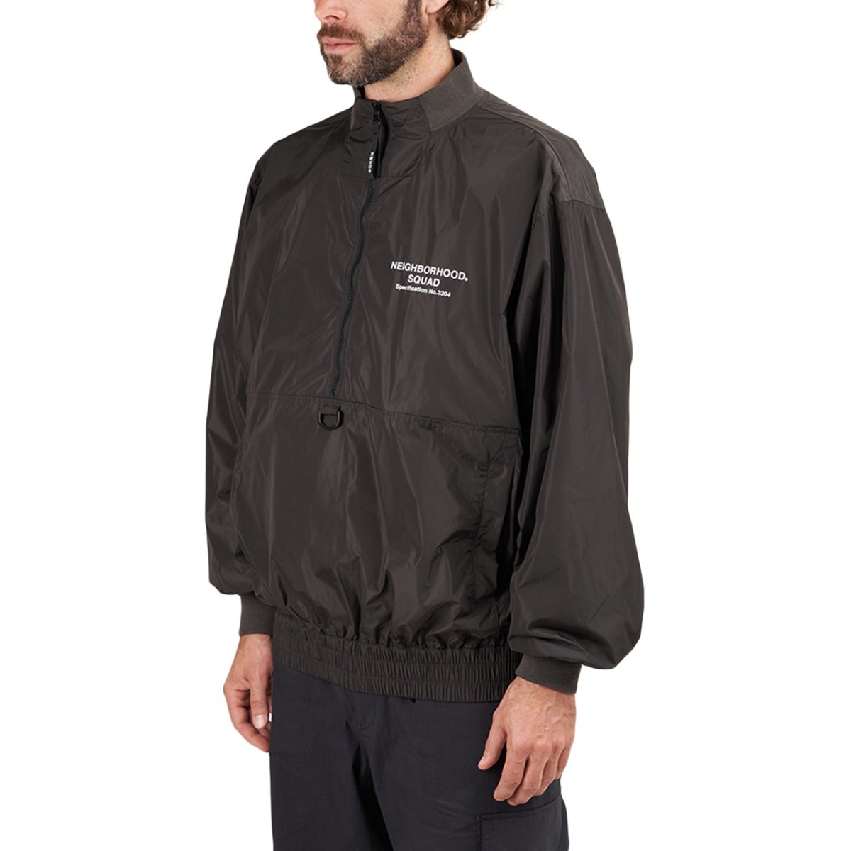 Neighborhood Staff Nylon Popover E-Jacket (Black)