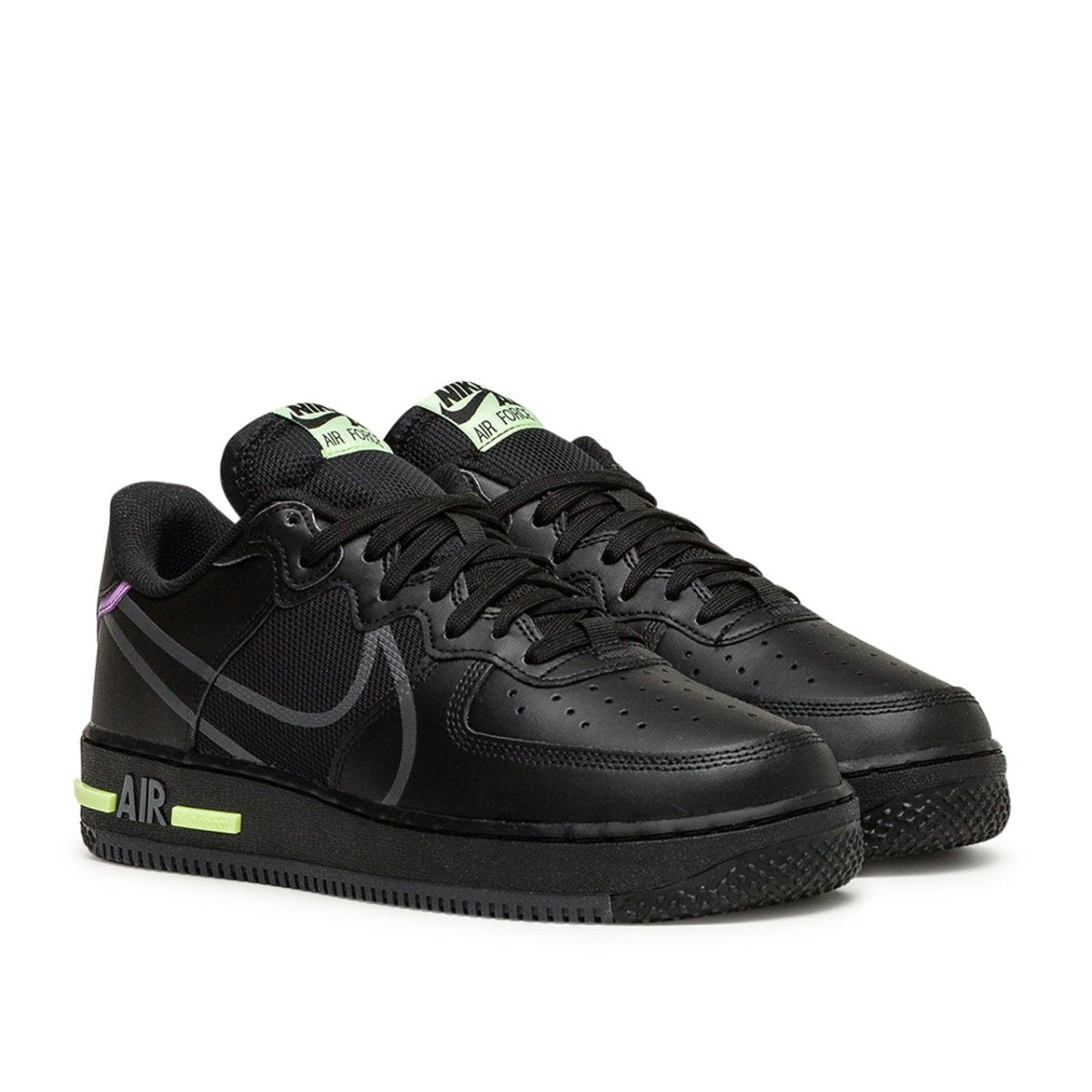 nike shoes black and neon green