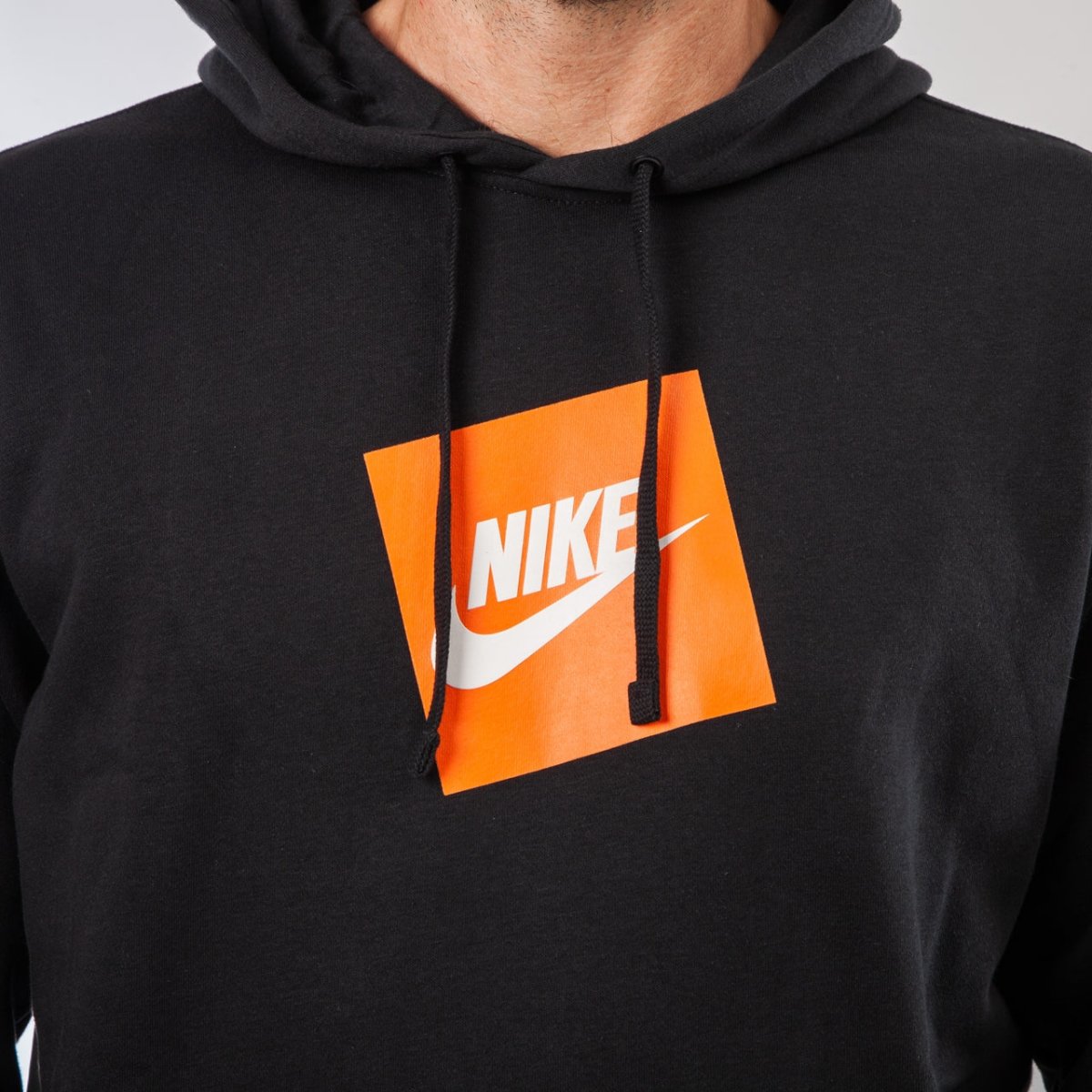 nike orange box logo hoodie