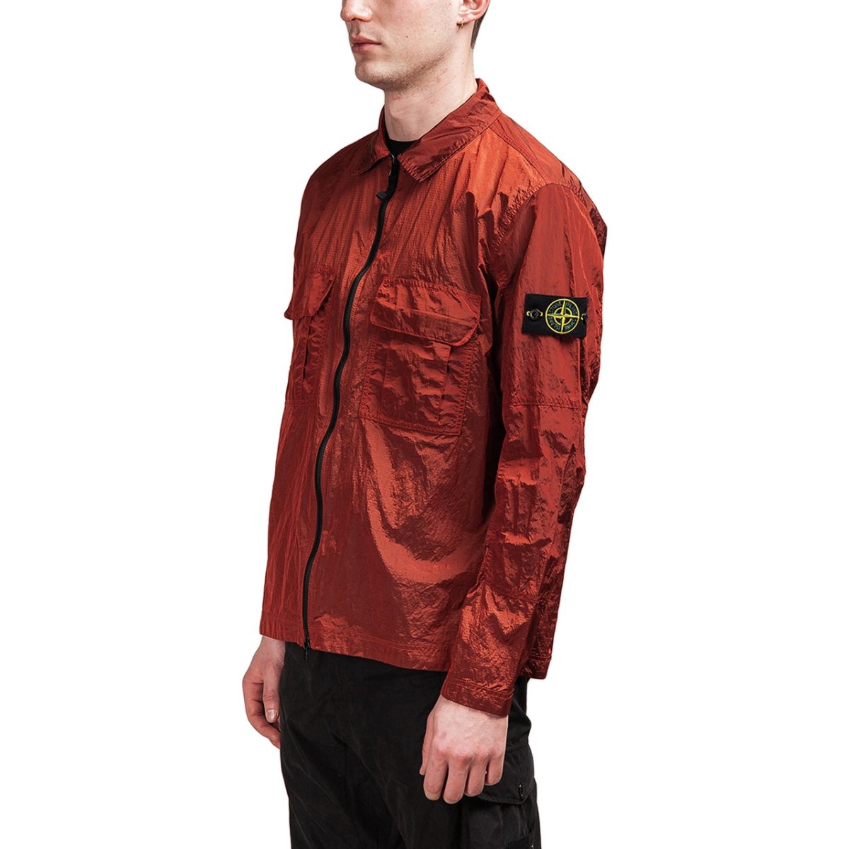 Stone Island Nylon Metal Ripstop Overshirt (Red)