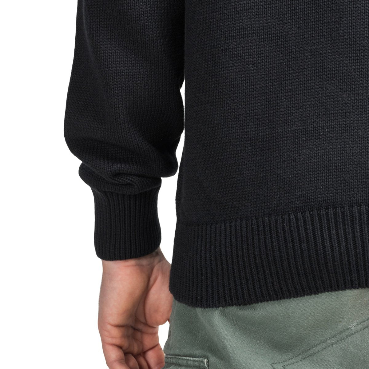 Stüssy Curly S Sweater (Black / White)