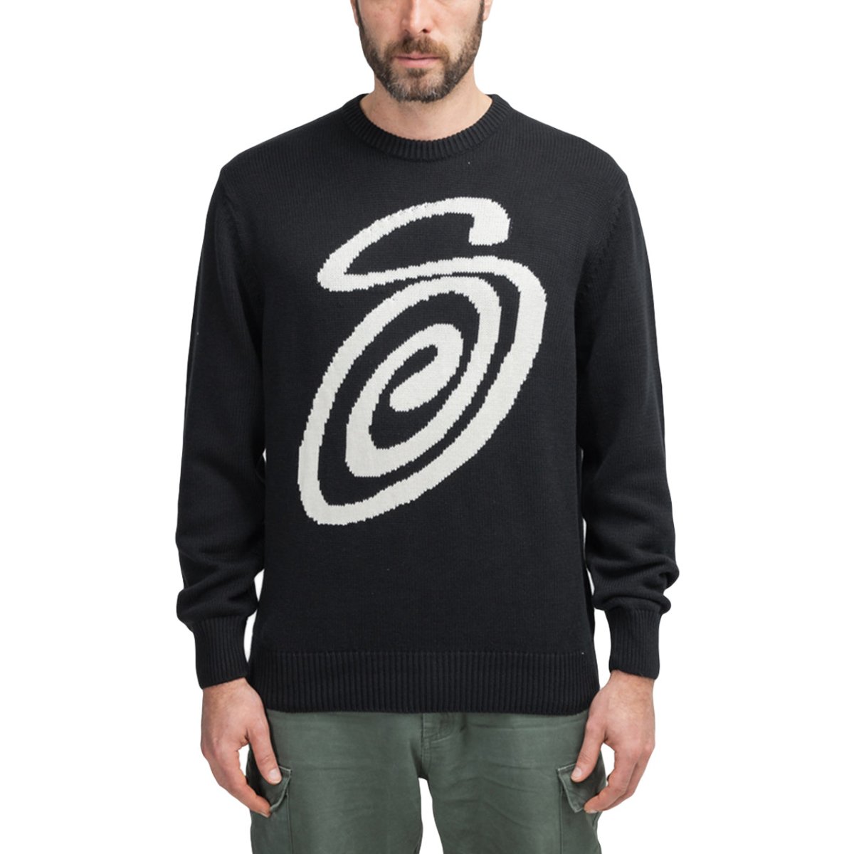 STUSSY CURLY S SWEATERニットブラックM - スウェット