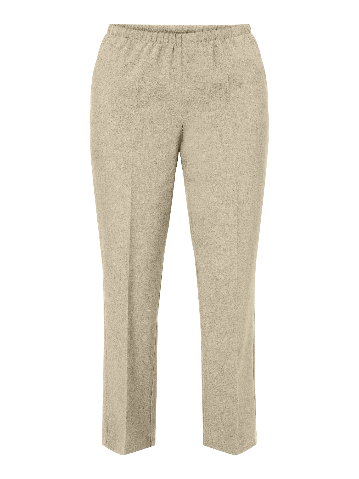 Bukser Med Elastikbånd I Taljen, Anna - Desert – Brandtex Fashion