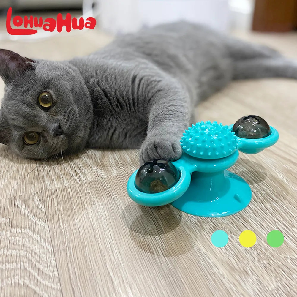 Cat Windmill Toy Funny Massage Rotatable Toys