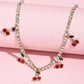 RAMA Bling Rhinestone Cherry Necklaces - elegancyzone