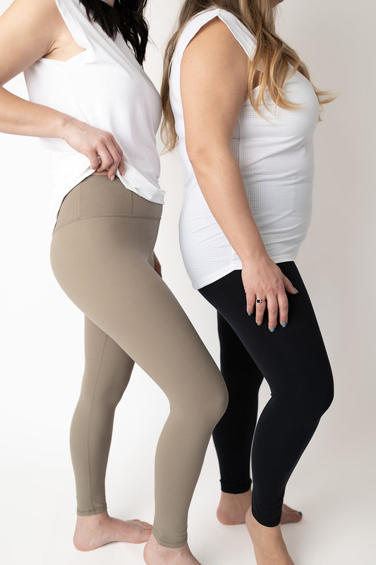 Basic High Waisted Capri Leggings