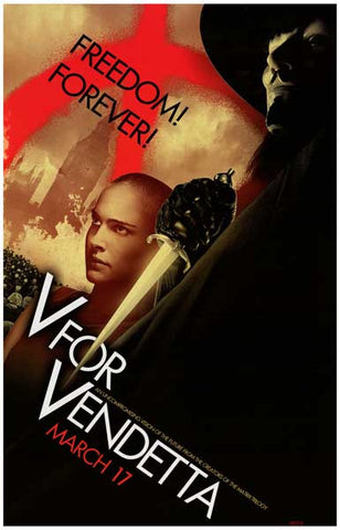 V For Vendetta Movie Poster 11x17 Bananaroad