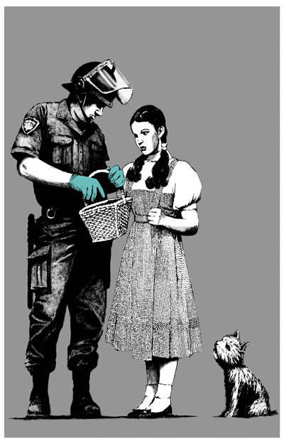 Banksy Wizard of Oz Stop and Search Poster 11x17 - BananaRoad - Banksy Posters