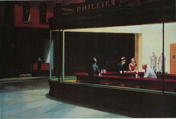 Edward Hopper Nighthawks Art Poster 24x36 - BananaRoad