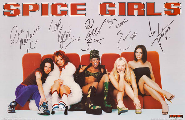 The Spice Girls Signature Portrait 1997 Poster 23x34 Bananaroad 