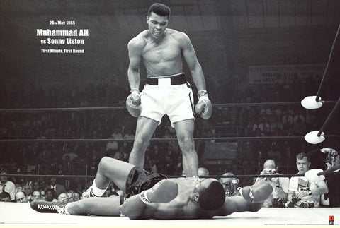 Muhammad Ali and Sonny Liston Knockout Poster