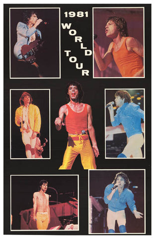 Rolling Stones Mick Jagger 1981 Tour Poster 23x34 – BananaRoad