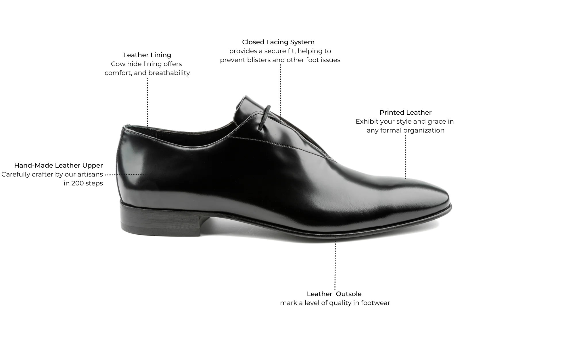 Schwarze Balmoral Oxford-Schuhe