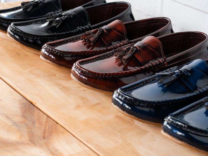 variety of tasseled loafer shoes