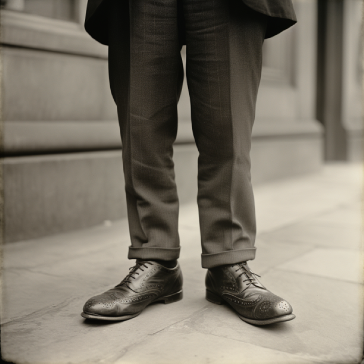 winged tip dress shoes history