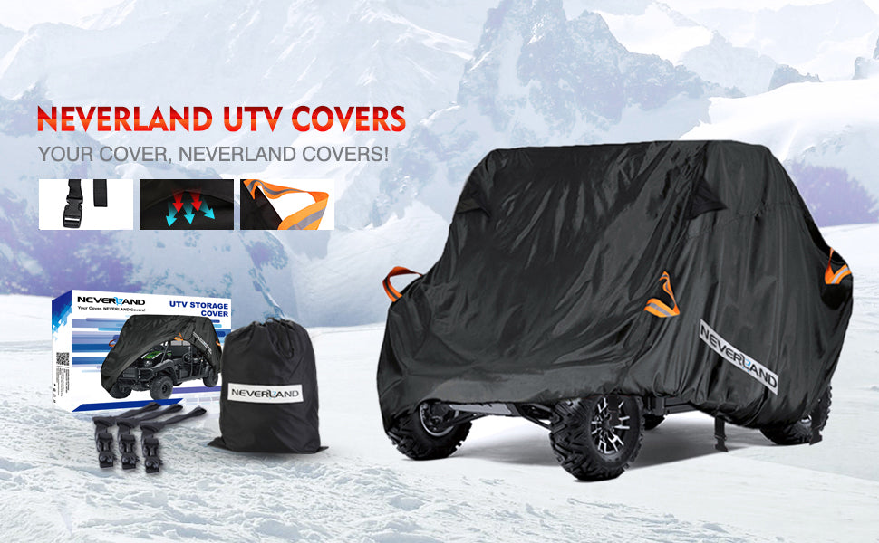  UTV Cover Waterproof Heavy Duty Black Oxford Cloth Protection Covers  UTV Accessories for Polaris Ranger RZR Mahindra Can-Am Defender All Weather  Side by Side Cover, 4-6 Seater : Automotive