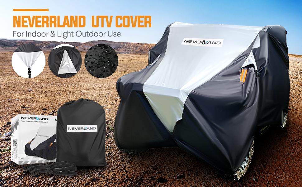 Waterproof UTV Cover, 420D Heavy Duty Oxford Cloth for Polaris RZR Yama  Can-Am Defender Kawasaki Ranger Cover 4-6 Seater Passenger Protects 4  Wheeler Integrated Trailer System