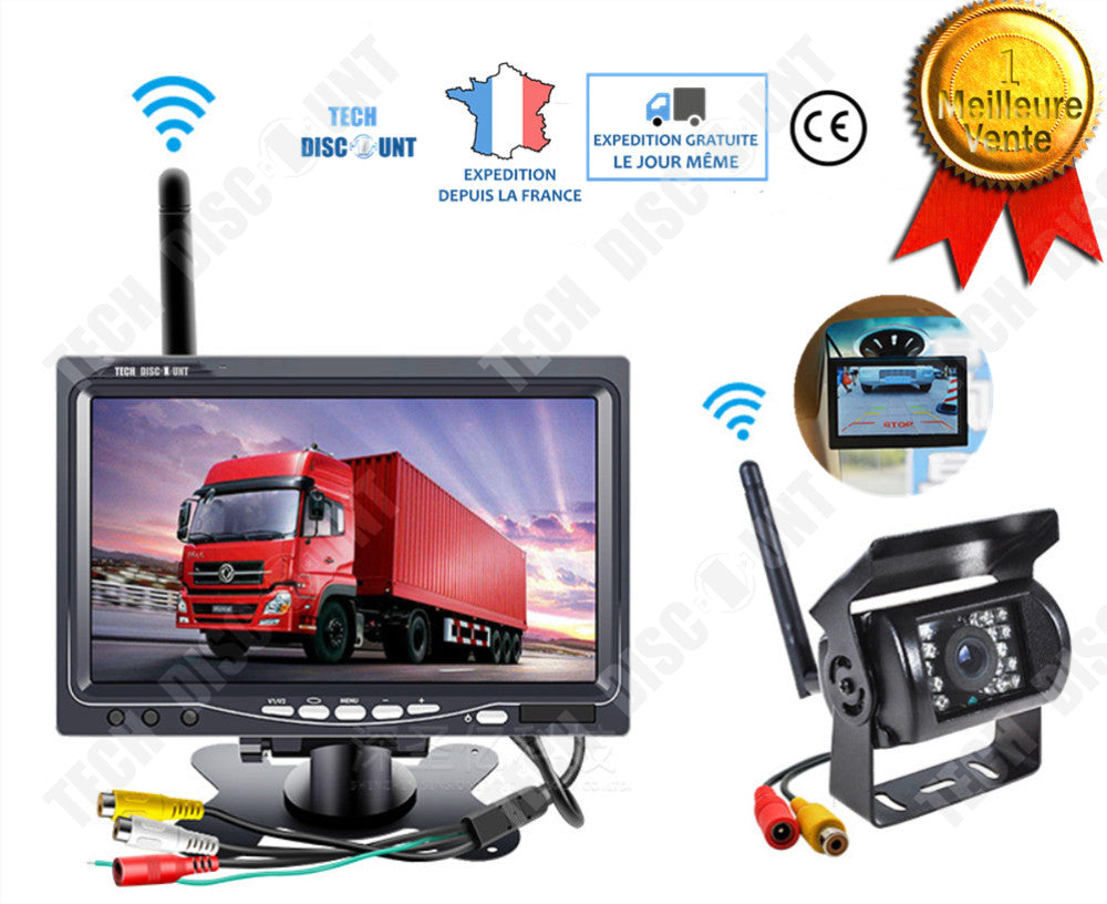 TD® Caméra de recul sans fil voiture écran gps auto camion camping