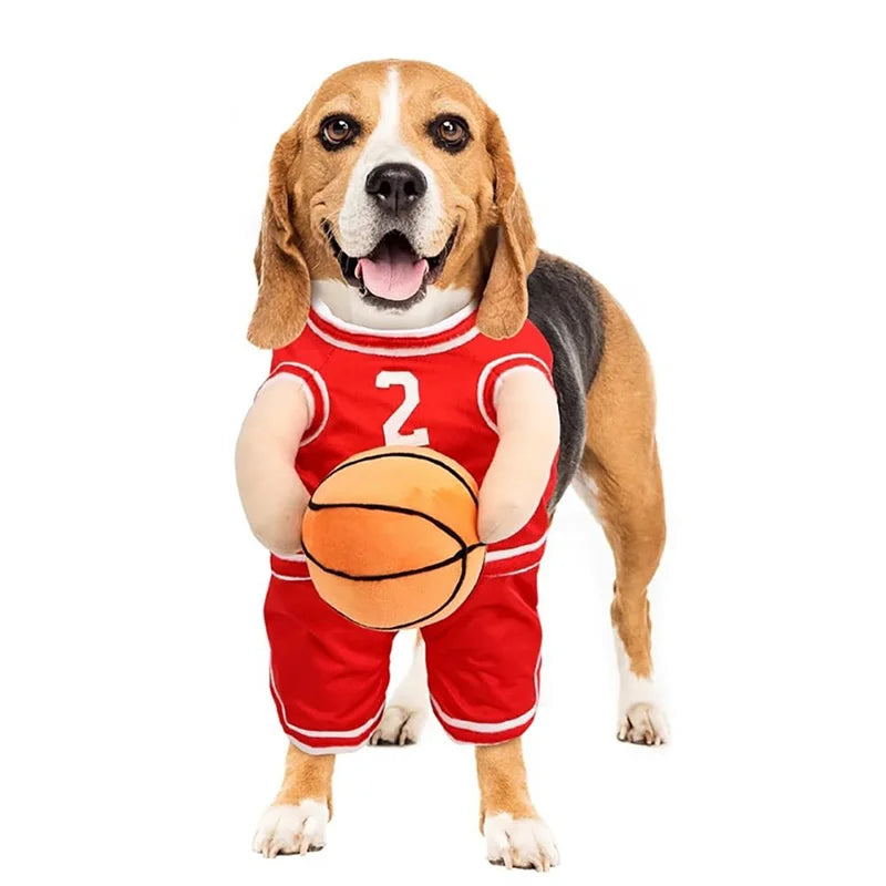 Fantasia Uniforme de Basquete para Cães e Gatos | Para Pets de Todos os Tamanhos | Ideal para Festas e Sessões de Fotos Divertidas | Design Temático, Leve e Confortável