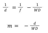 Calculating the working distance