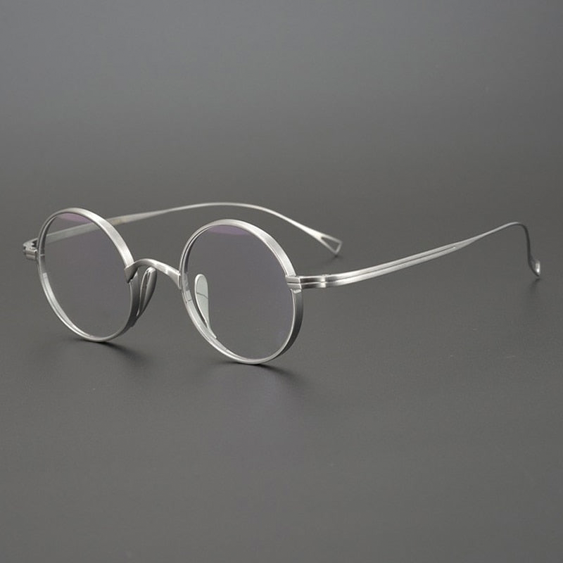 Monroe Titanium Round Glasses Frame – Fomolooo