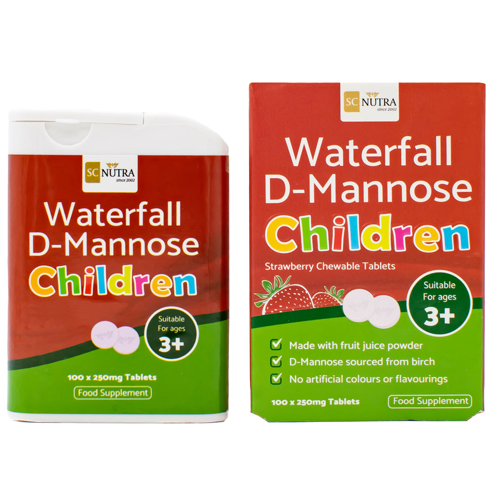 Waterfall D-Mannose Children - Strawberry Melt in the Mouth Tablets - SC Nutra International product image