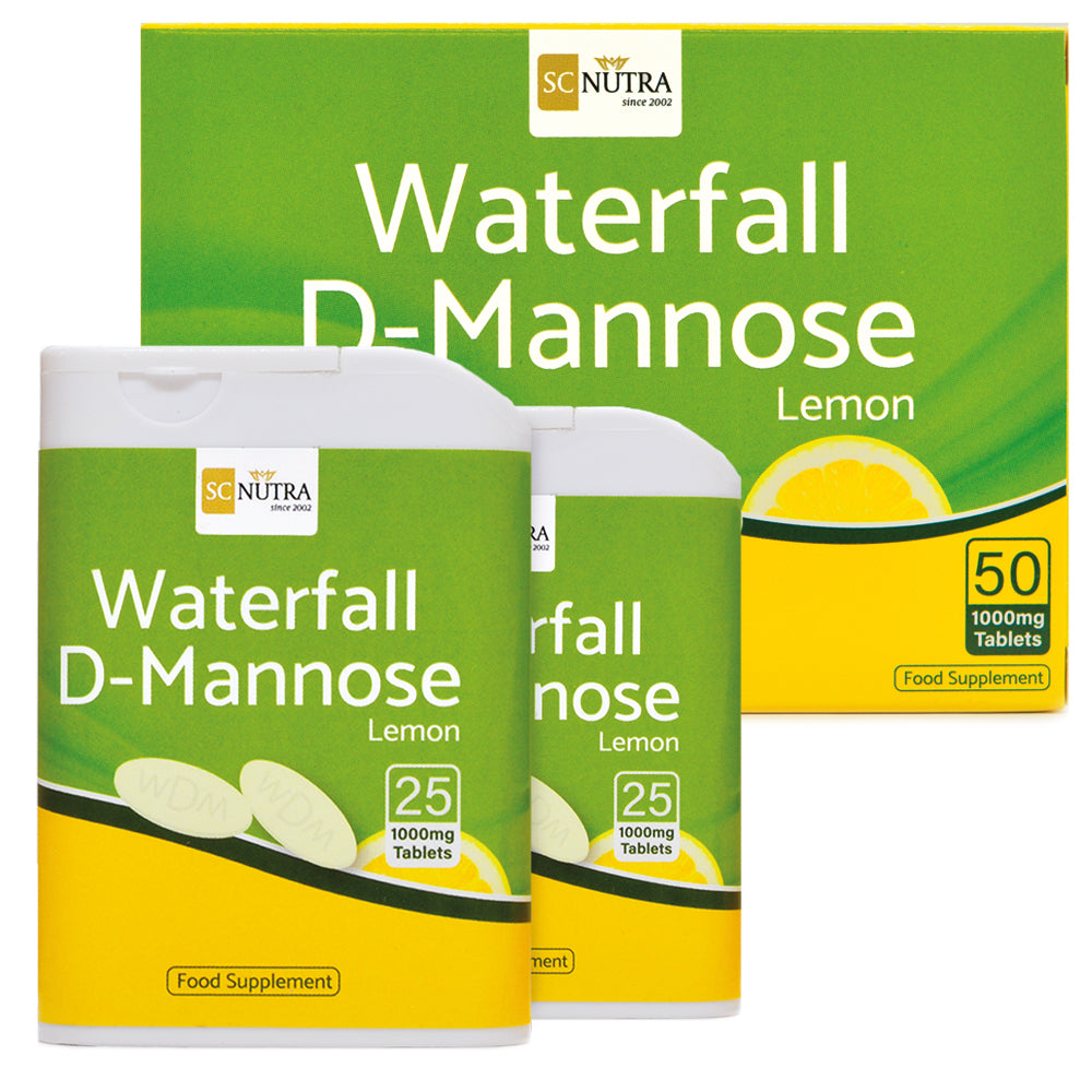 Waterfall D-Mannose Lemon Chewable Tablets - SC Nutra International product image