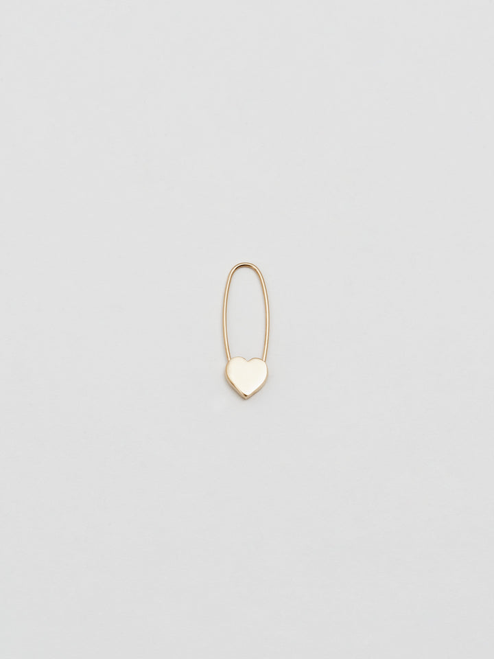 Loren Stewart Mini Safety Pin Earring - 14kt Gold