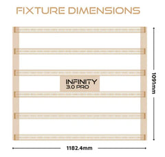 Omega Infinity Pro 3.0 LED Grow Light Dimensions