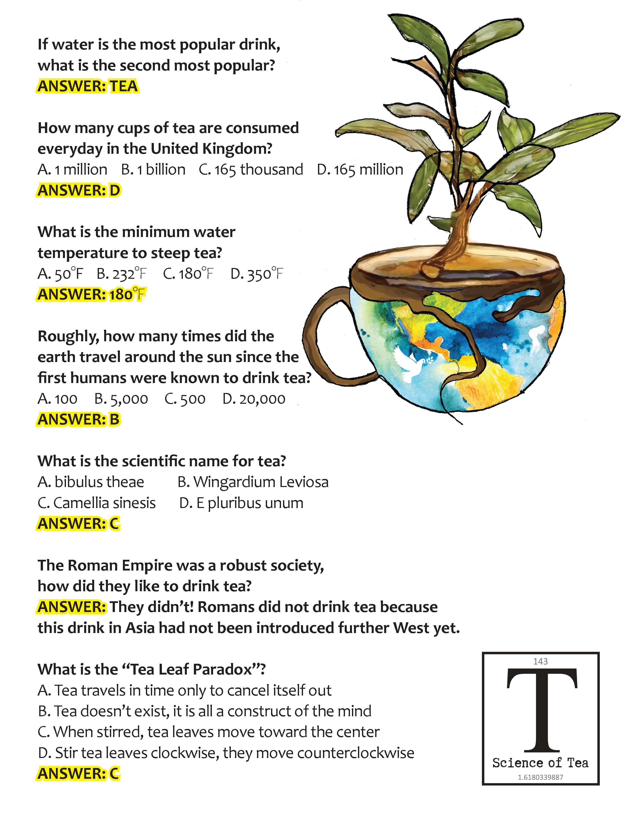 Science of Tea Trivia