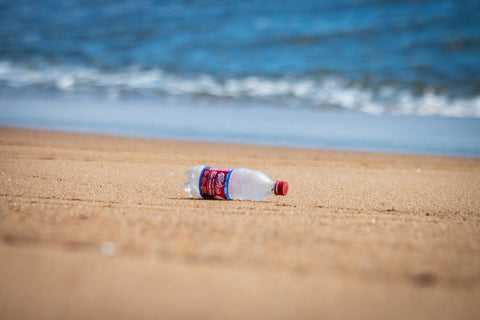 litter on beach