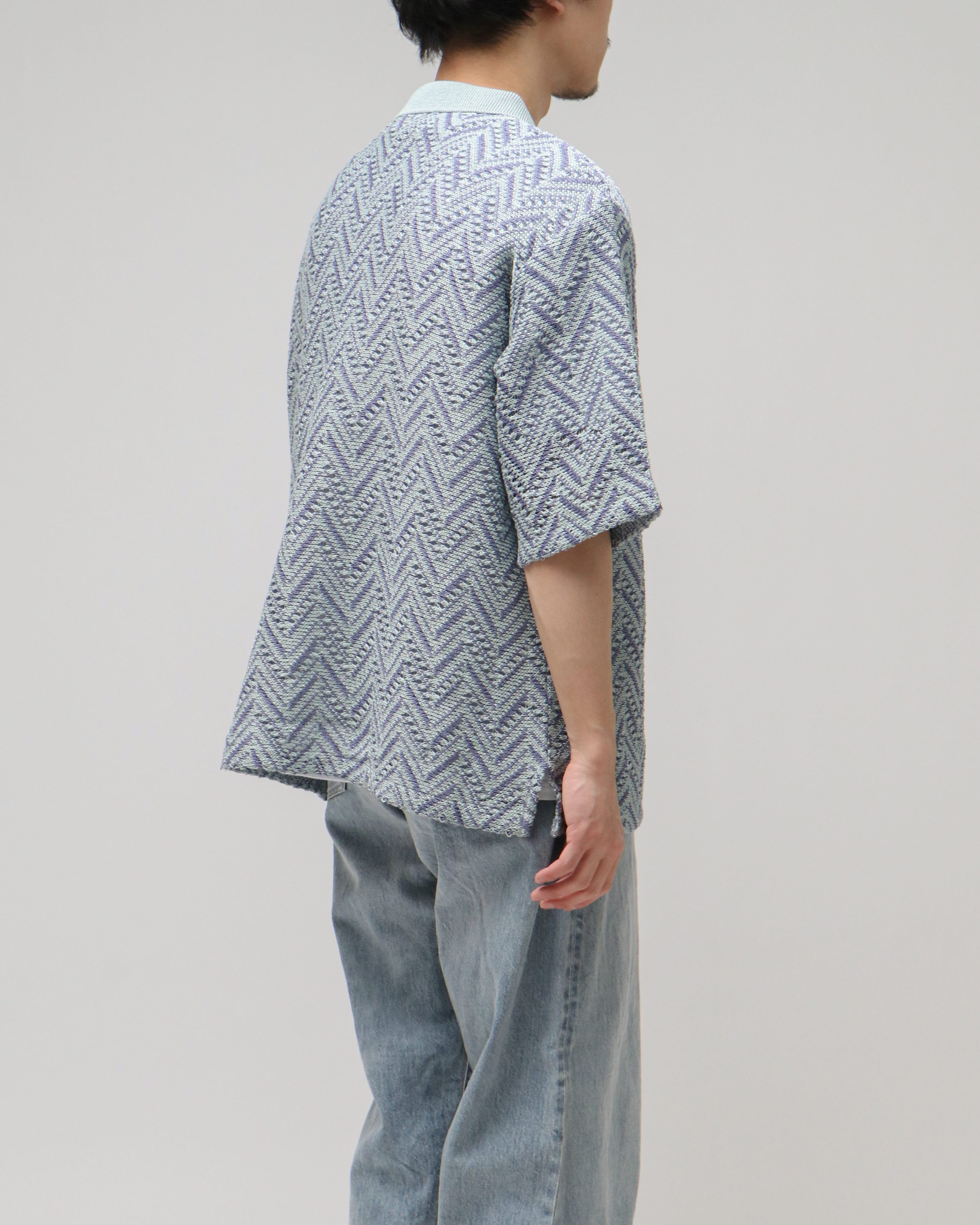 YOKE/ヨーク/HERRINGBONE MESH SHIRT S/S-