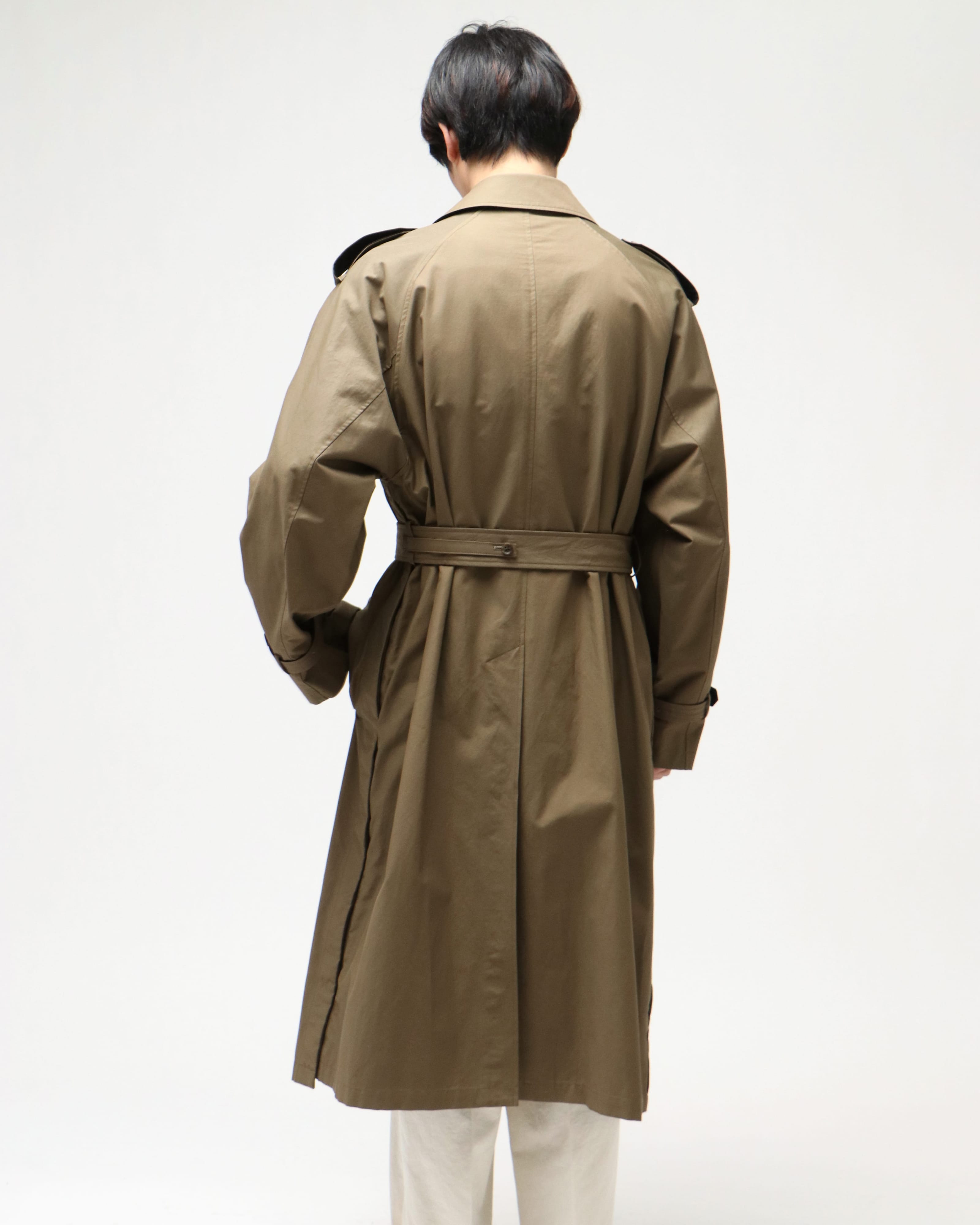 OVERSIZED CONTRAST TRENCH COAT DARK BEIGE – TIME AFTER TIME