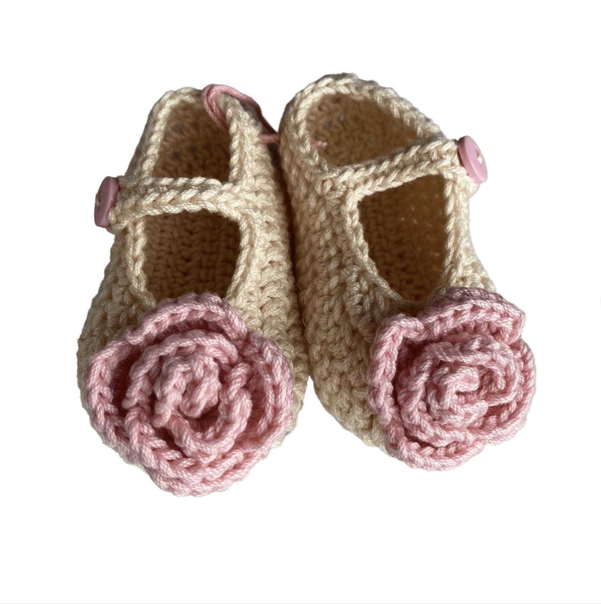 Zapatos Tejidos Crochet Rosas – elbauldecleo