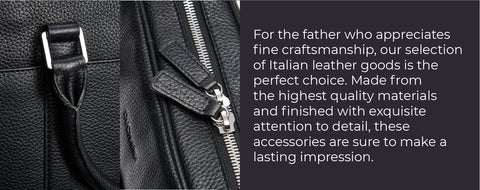 For the father who appreciates fine craftsmanship, our selection of Italian leather goods is the perfect choice. Made from the highest quality materials and finished with exquisite attention to detail, these accessories are sure to make a lasting impression.