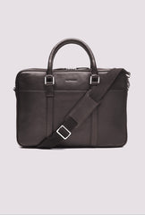 Duchamp Leather Briefcase Dark Brown
