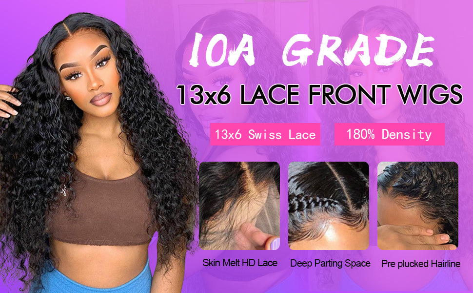 13x6 water wave frontal wig