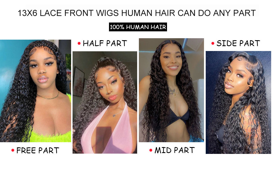 13x6 water wave lace frontal wig