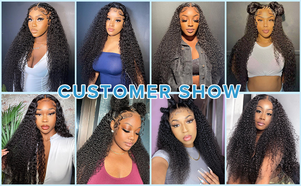 5x5 kinky curly wigs customer show